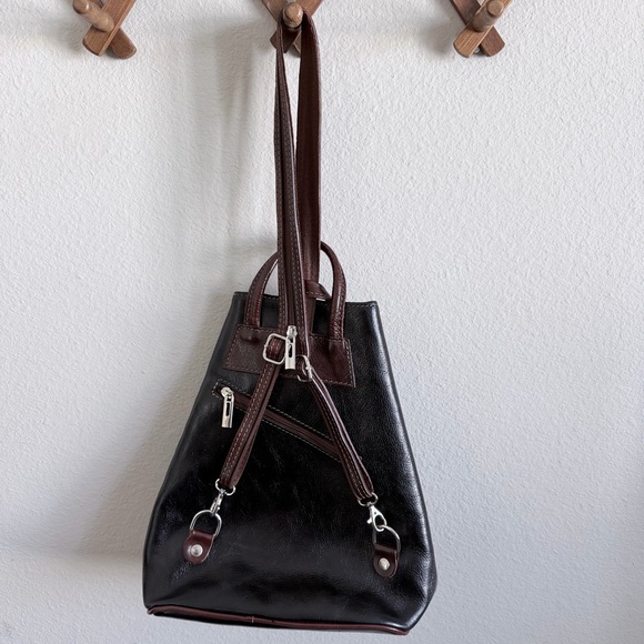 Vera Pelle Made in Italy Leather Convertible Women\'s Backpack Sling Bag main image 7